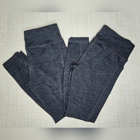 2pk Avia Women's High Waisted Side Pockets Ankle Leggings Size L - Picture 3 of 14